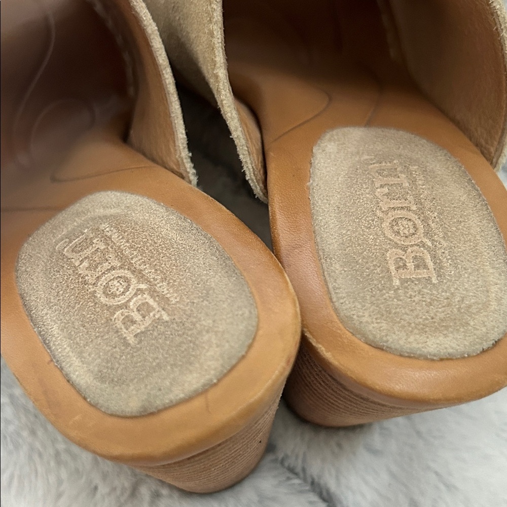 Born Beige Suede Women's Mules - Picture 2 of 4